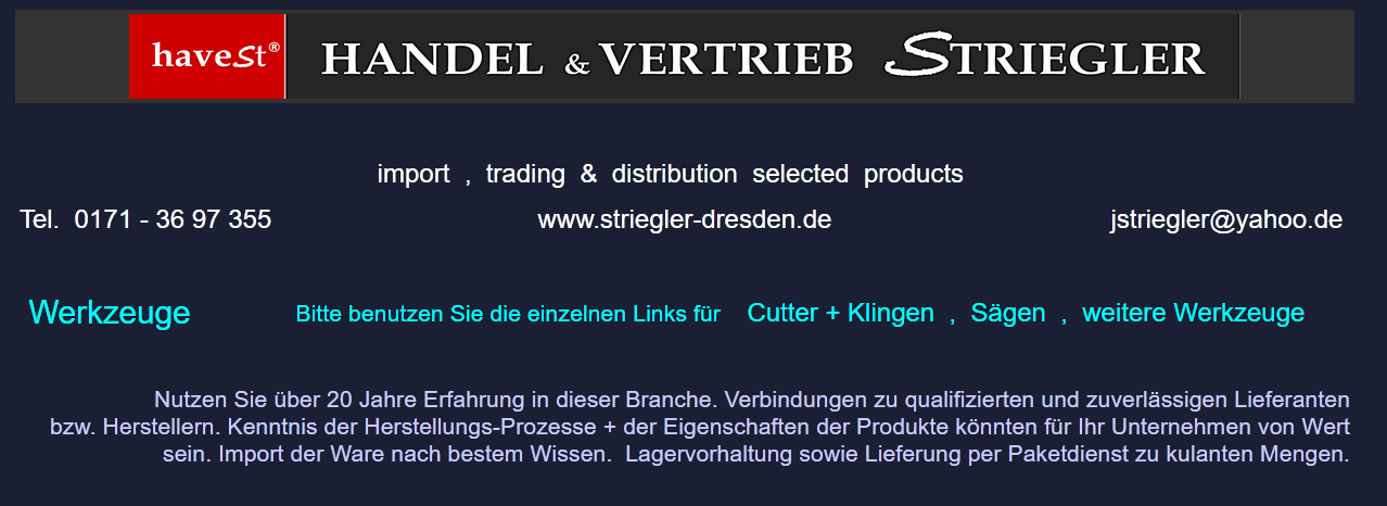Striegler Werkzeug Handel Header