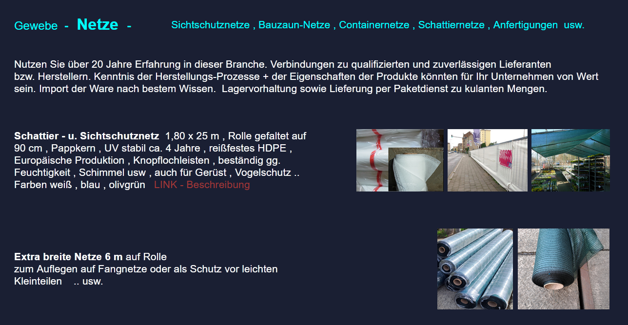 Striegler Sichtschutznetze