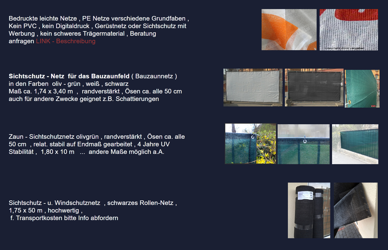 Striegler Schattiernetze