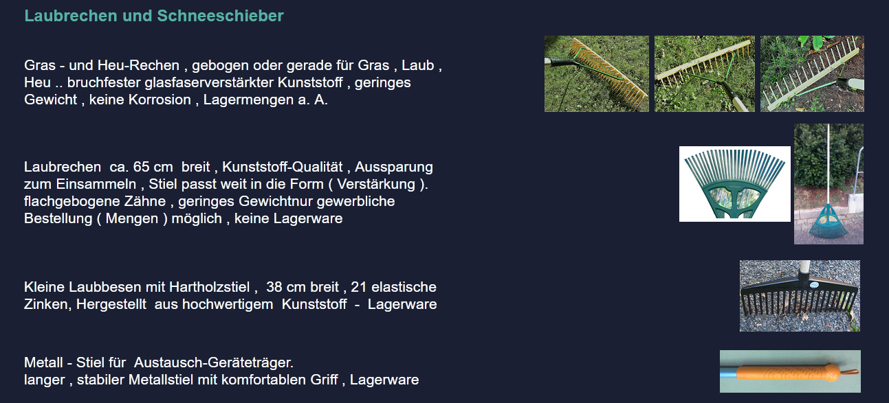 Laubrechen , Heurechen Striegler