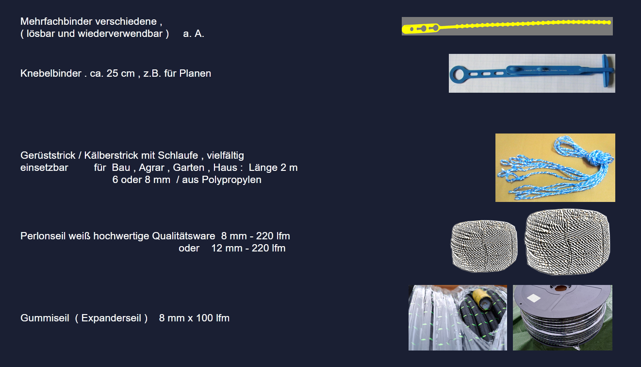 Kabelbinder , knebelbinder , Gerueststrick