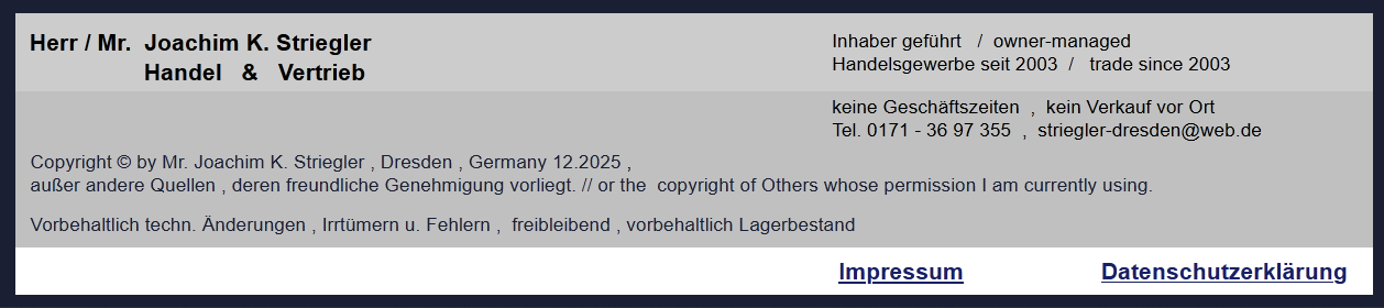 Impressum Striegler